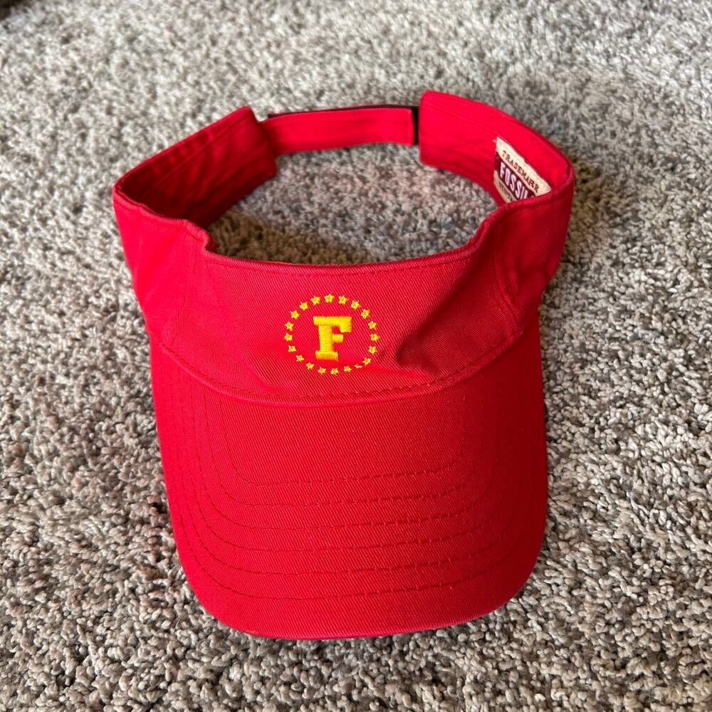 Fossil Red Adjustable Visor